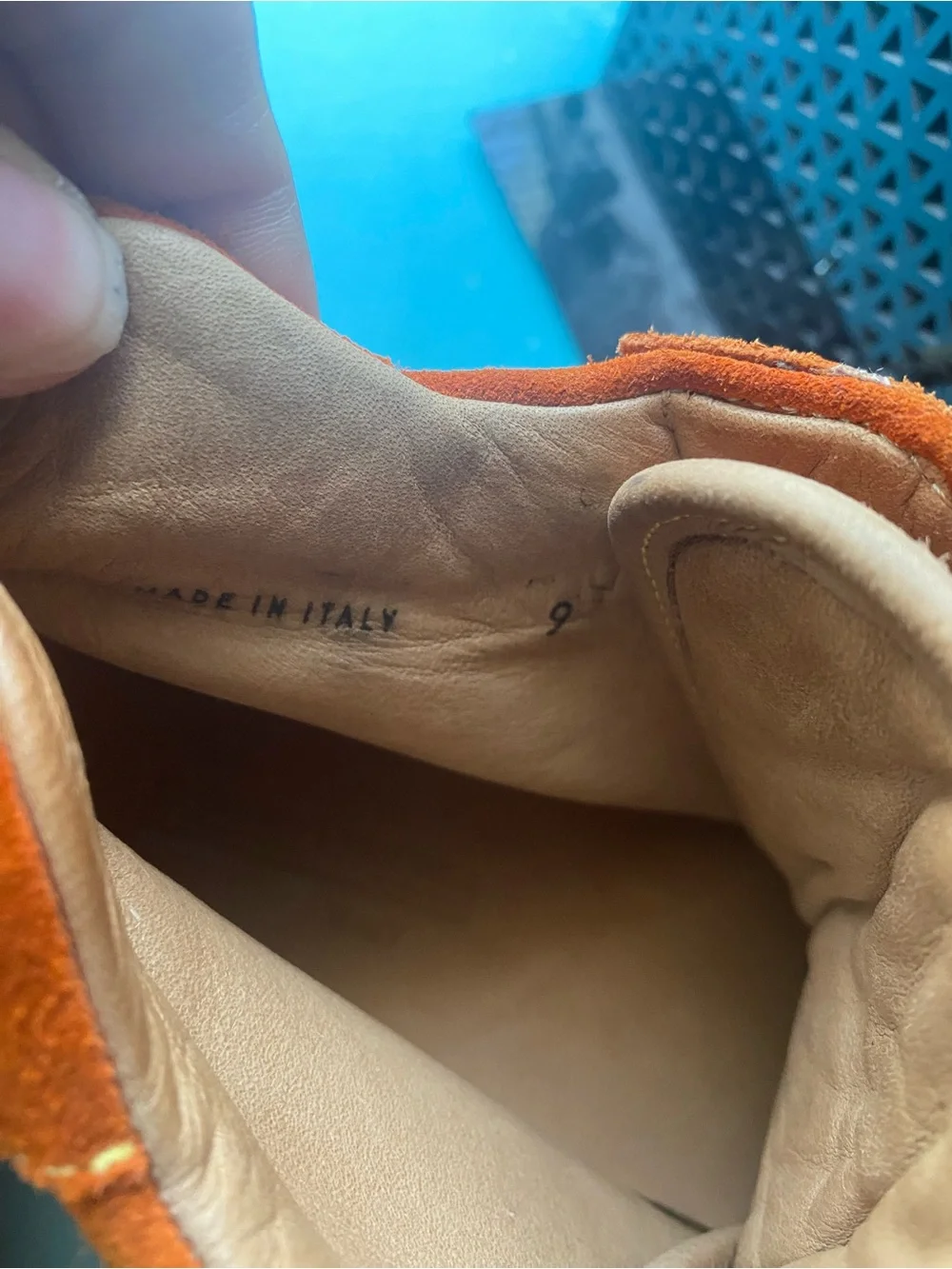 Dooney & Bourke Naranja Gamazua Rust Orange Suede boots with Cream Laces
